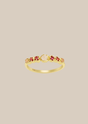 The Ember Gold Vermeil Multi - Stone Ring - Molten Store