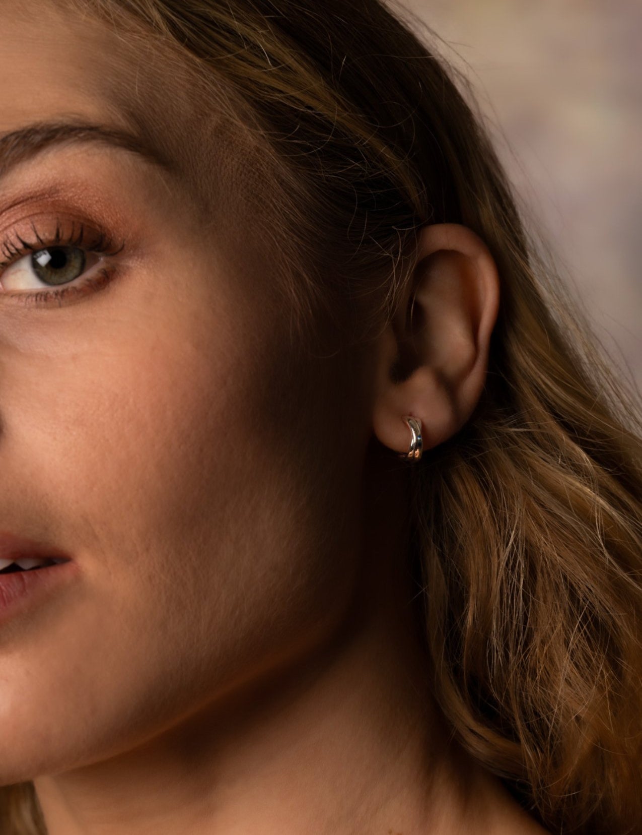 The Entwine Silver Half Hoop Earrings - Molten Store