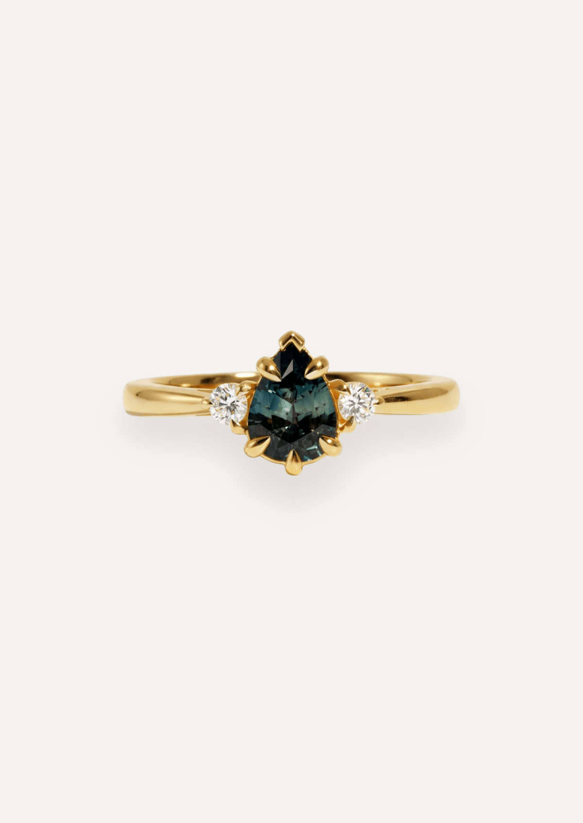 The Esme Ring with 1.03ct Pear Green Sapphire - Molten Store