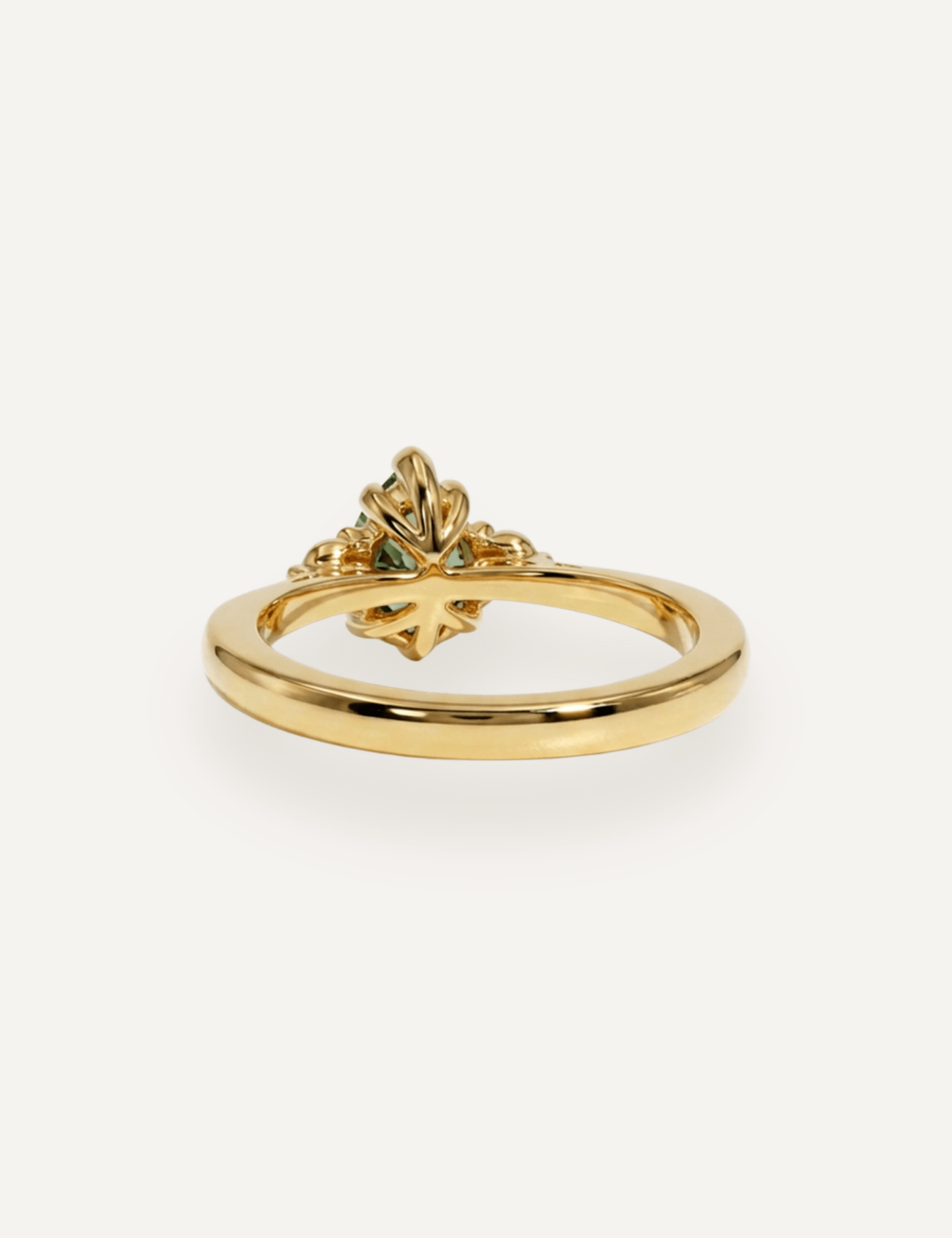 The Esme Ring with 1.05ct Pear Cut Green Sapphire & .12ct Round Diamonds | 1.17ct TCW - Molten Store
