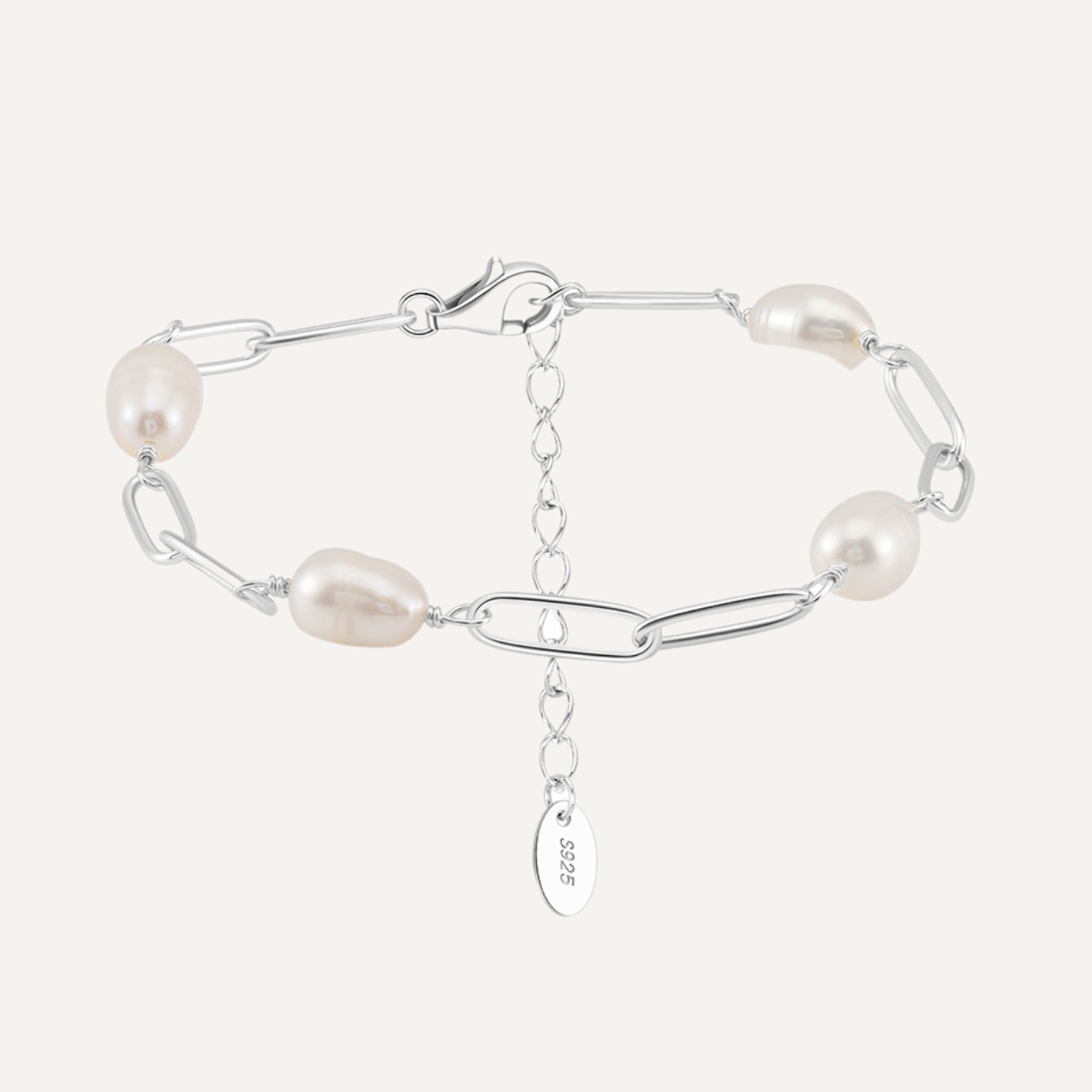 The Etera Bracelet with Freshwater Pearl in Sterling Silver - Molten Store