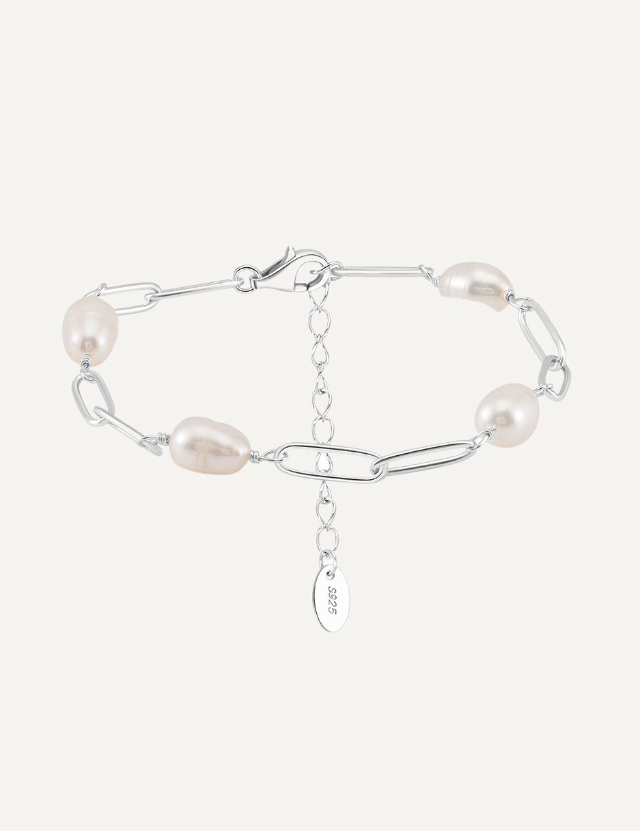 The Etera Bracelet with Freshwater Pearl in Sterling Silver - Molten Store