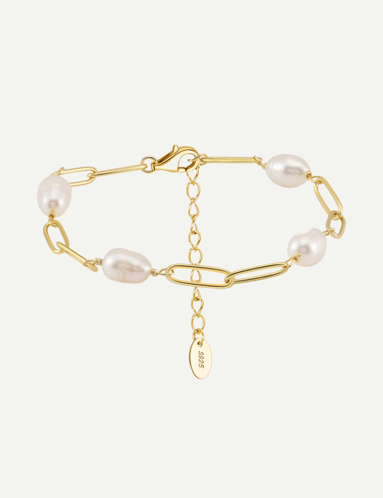 The Etera Gold Vermeil Bracelet with Freshwater Pearl - Molten Store