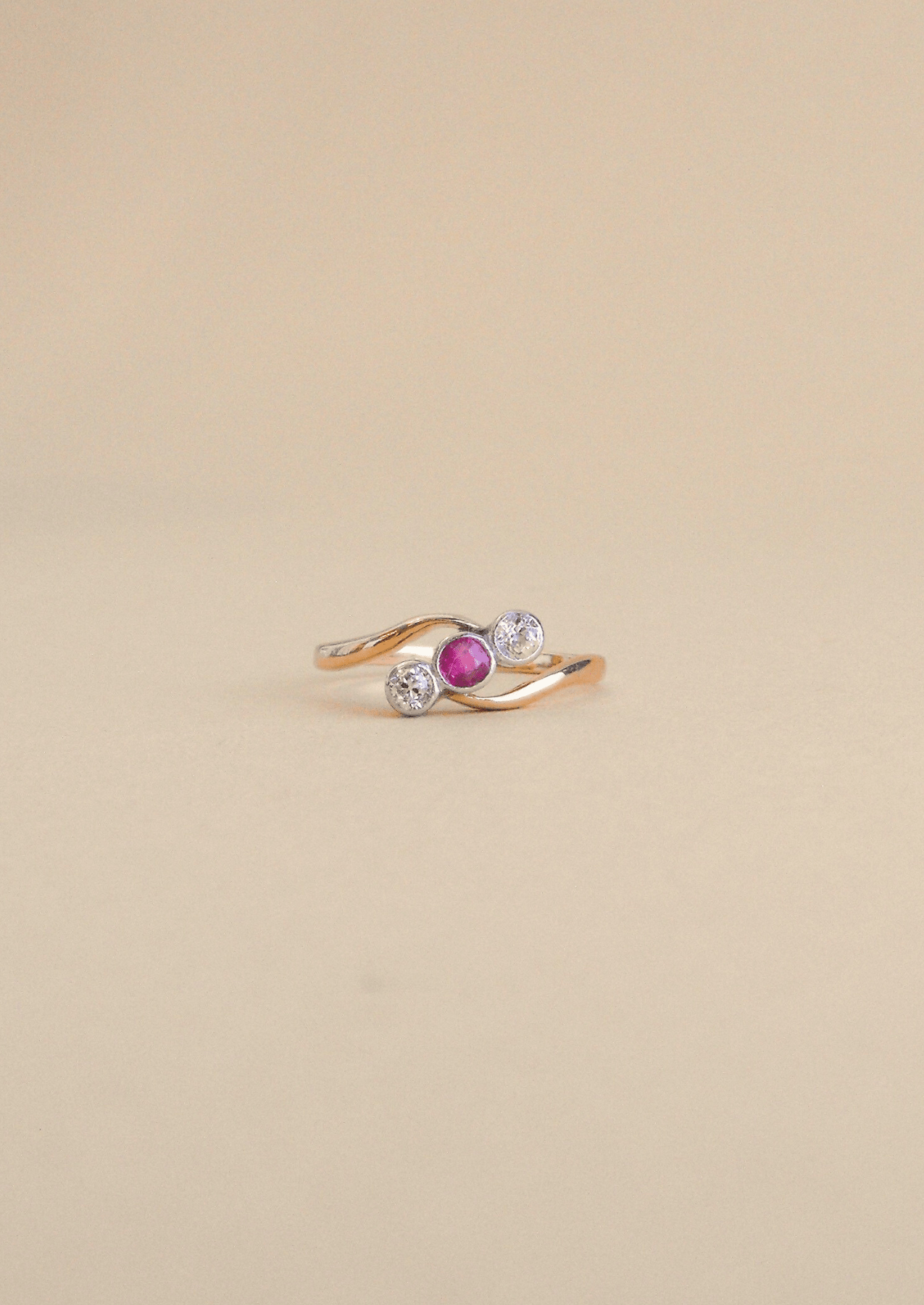 The Euphemia 18ct Rose Gold Ring with 0.17ct Round Cut Ruby - Molten Store