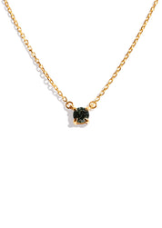 The Eve Necklace with 0.73ct Round Green Sapphire - Molten Store