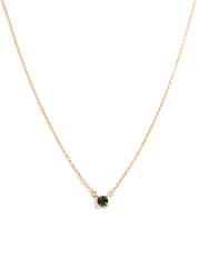 The Eve Necklace with 0.73ct Round Green Sapphire - Molten Store