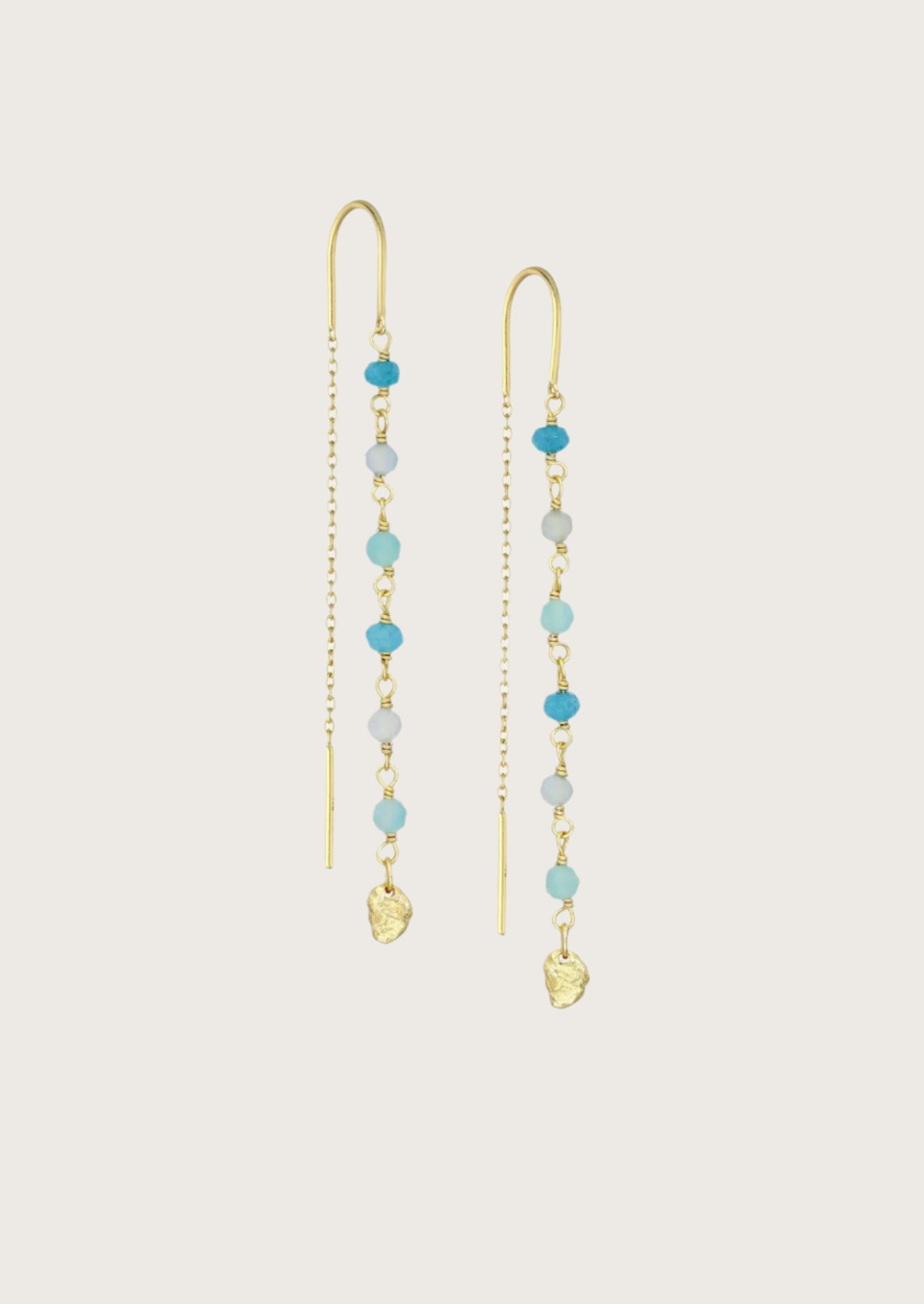 The Felicitas Oasis 18ct Gold Vermeil Threader Earrings - Molten Store