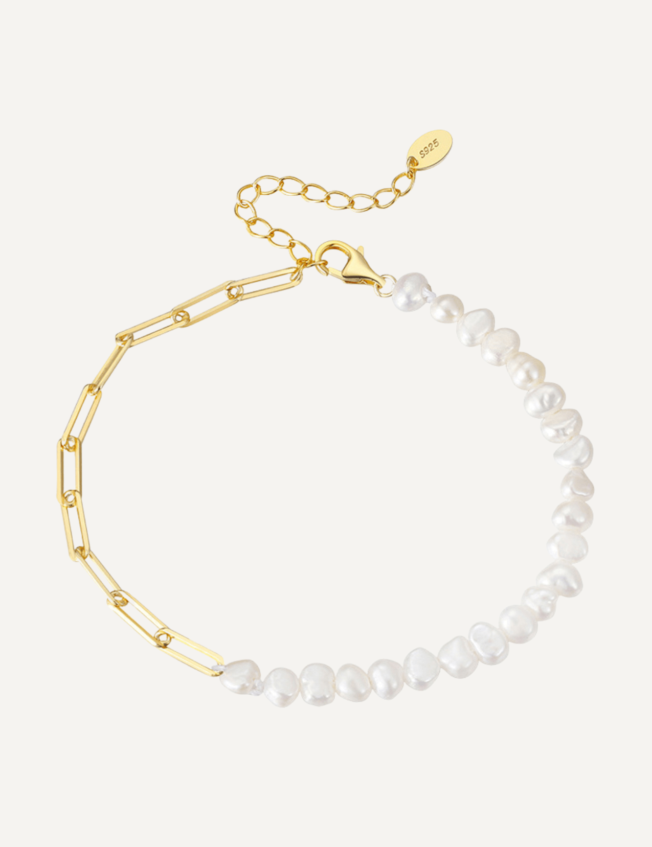 The Filo Gold Vermeil Bracelet with Freshwater Pearl - Molten Store