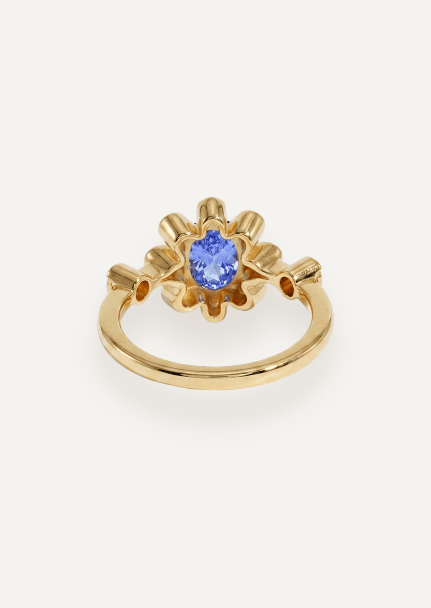 The Flora Ring with 1.03ct Oval Ceylon Sapphire - Molten Store
