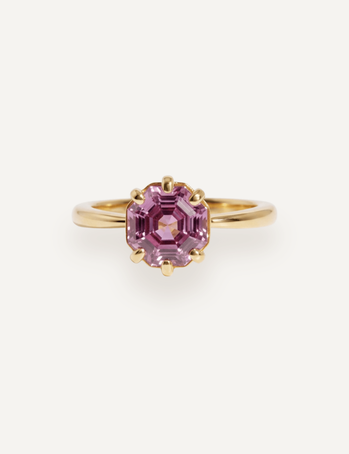 The Florence Ring with 2.26ct Octagon Plum Spinel - Molten Store