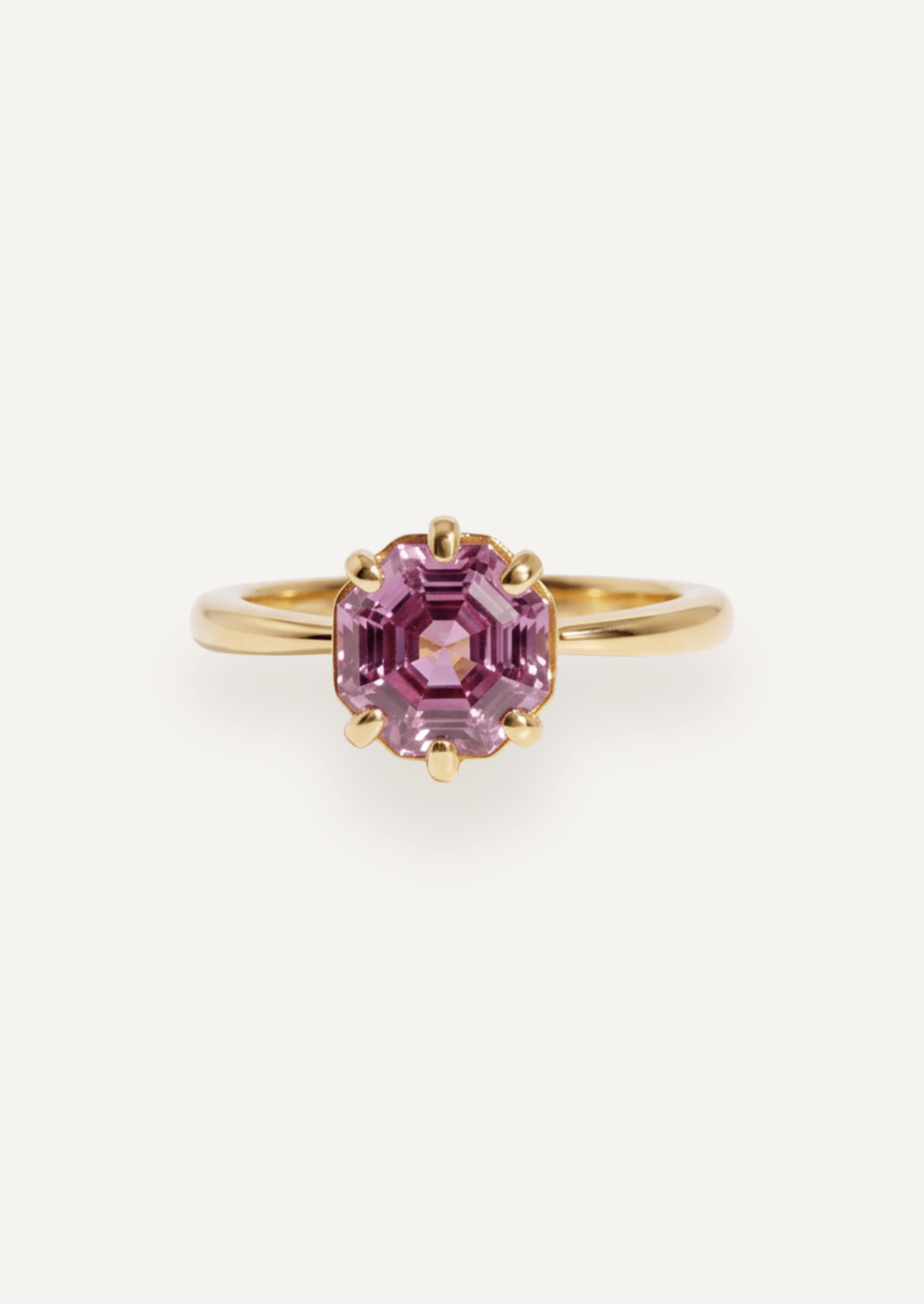 The Florence Ring with 2.26ct Octagon Plum Spinel - Molten Store