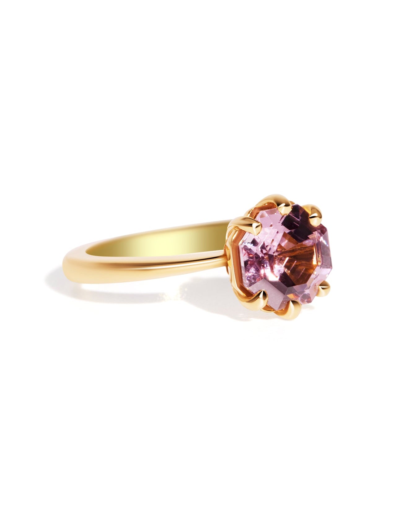 The Florence Ring with 2.26ct Octagon Plum Spinel - Molten Store