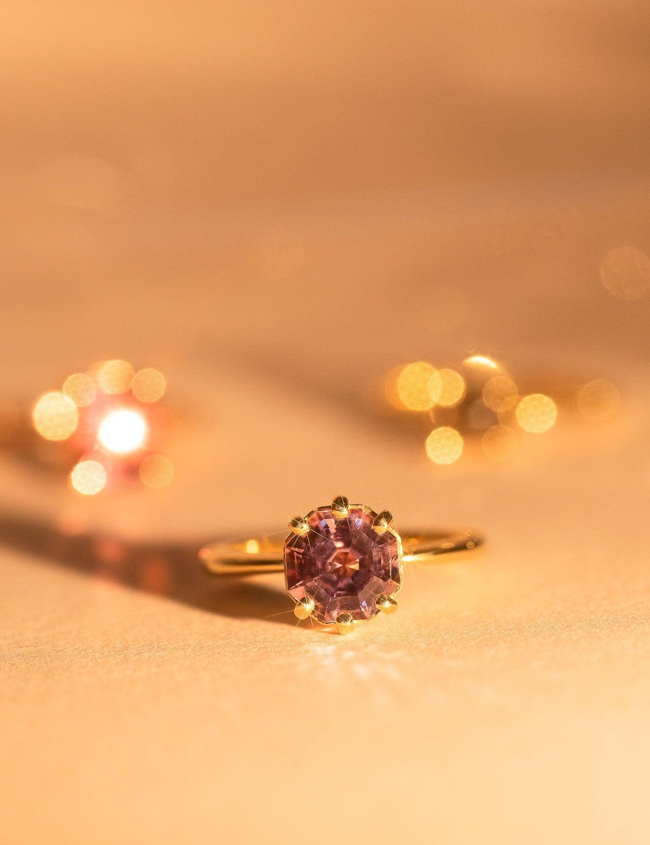 The Florence Ring with 2.26ct Octagon Plum Spinel - Molten Store