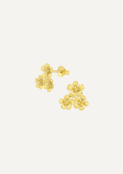 The Floret 14ct Gold Vermeil Stud Earrings - Molten Store