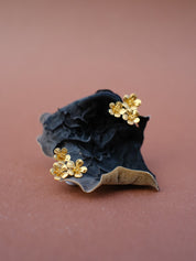 The Floret 14ct Gold Vermeil Stud Earrings - Molten Store