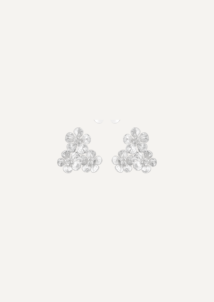 The Floret Sterling Silver Stud Earrings - Molten Store
