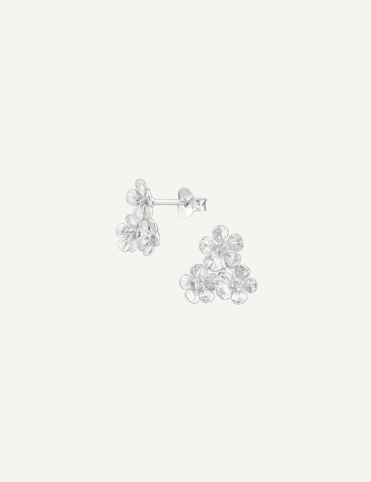 The Floret Sterling Silver Stud Earrings - Molten Store