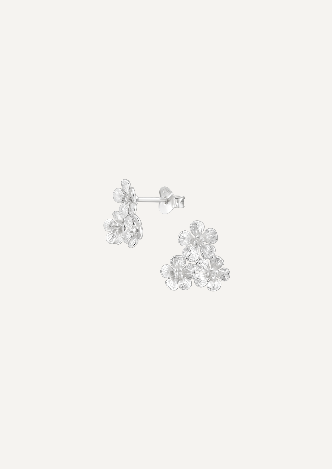 The Floret Sterling Silver Stud Earrings - Molten Store