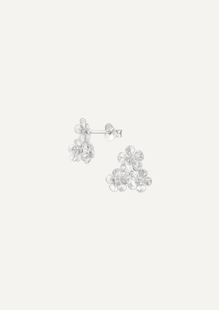 The Floret Sterling Silver Stud Earrings - Molten Store