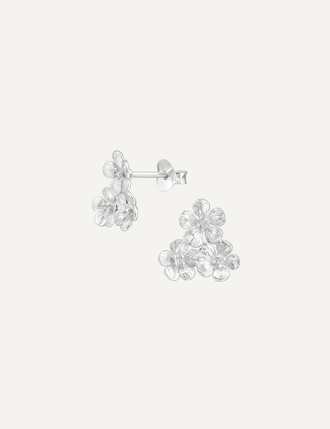 The Floret Sterling Silver Stud Earrings - Molten Store