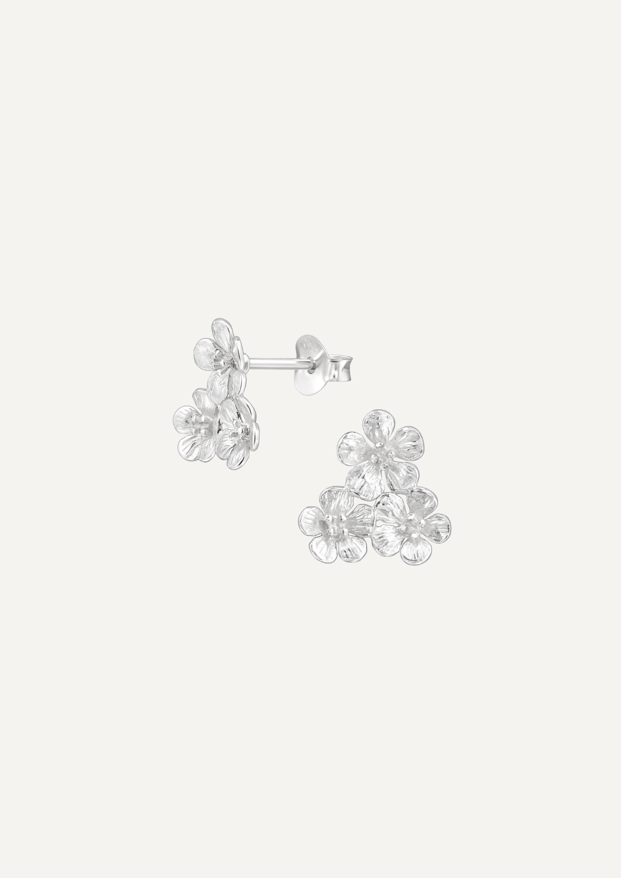 The Floret Sterling Silver Stud Earrings - Molten Store