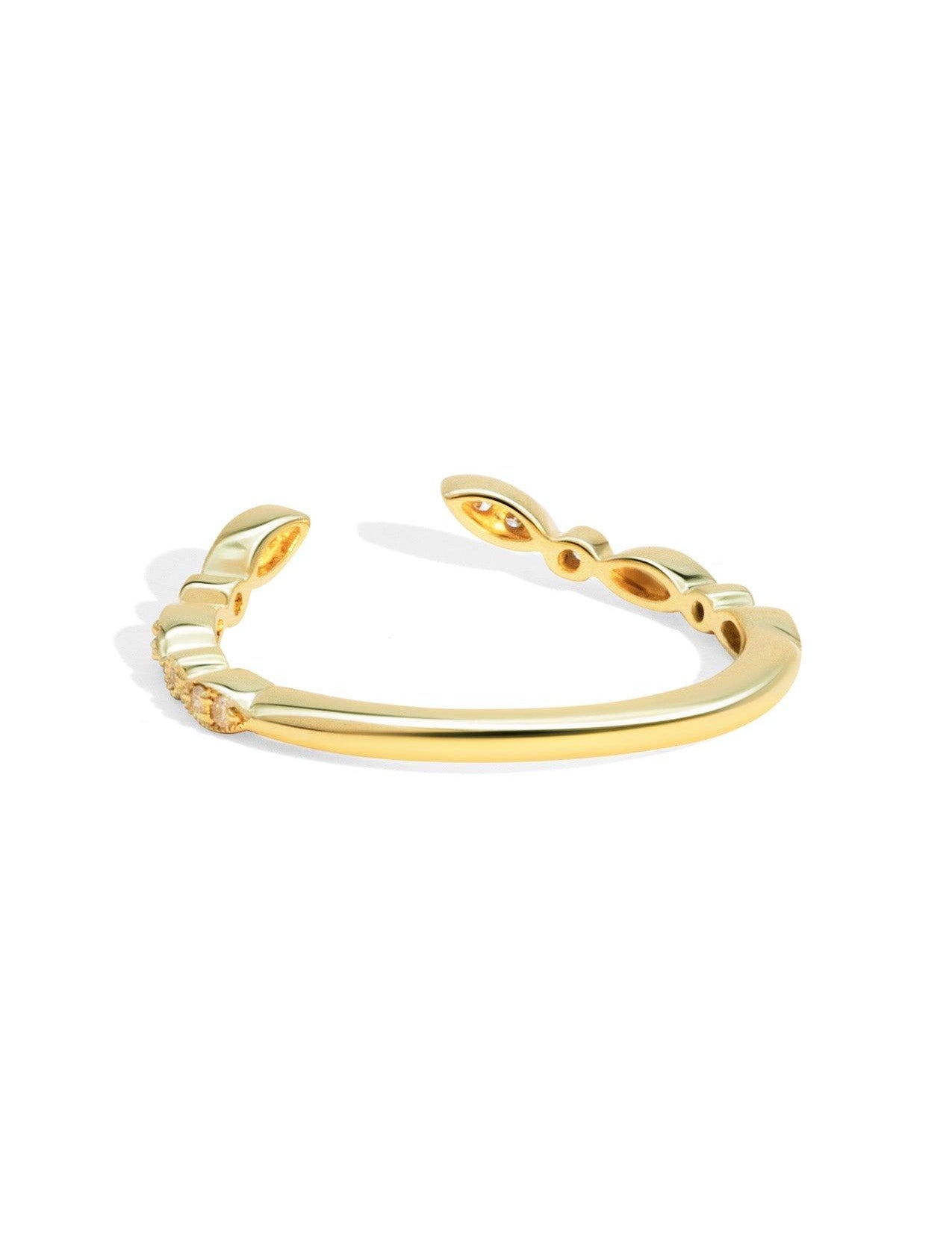 The Garland Yellow Gold Diamond Band - Molten Store