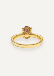 The Genevieve Ring with 1.33ct Oval Cut Lilac Spinel (1.73ct TCW) - Molten Store