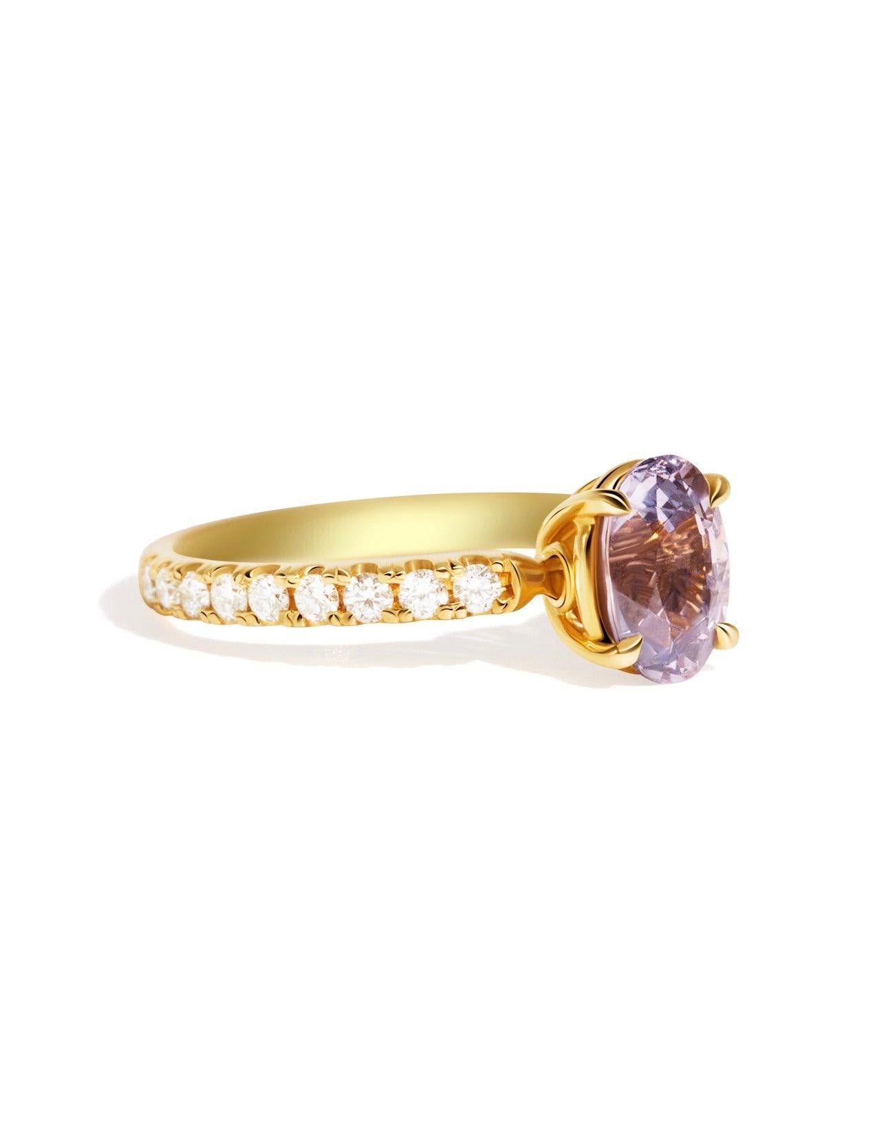 The Genevieve Ring with 1.33ct Oval Spinel - Molten Store