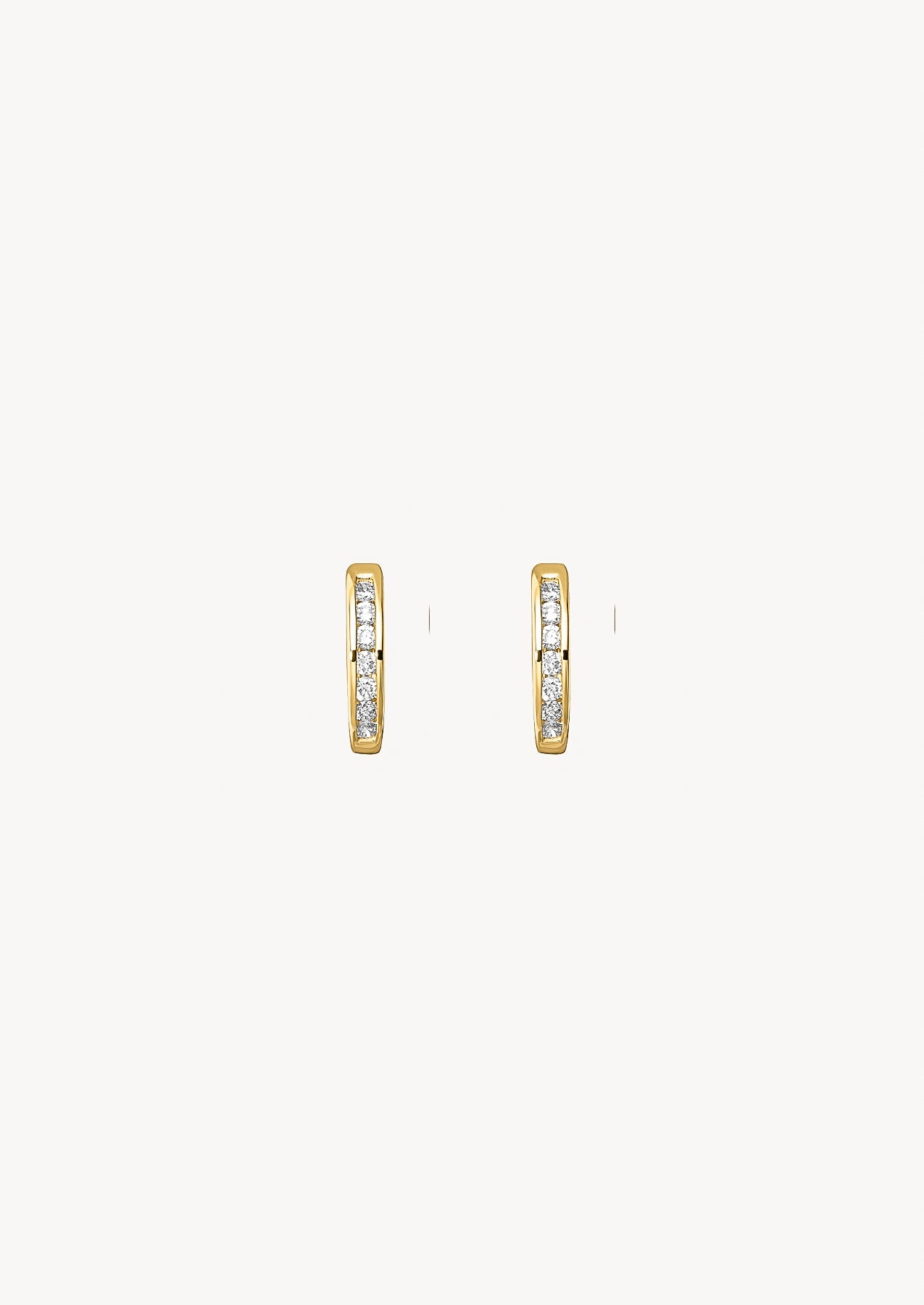 The Gleam 9ct Gold Diamond Huggie Earrings - Molten Store