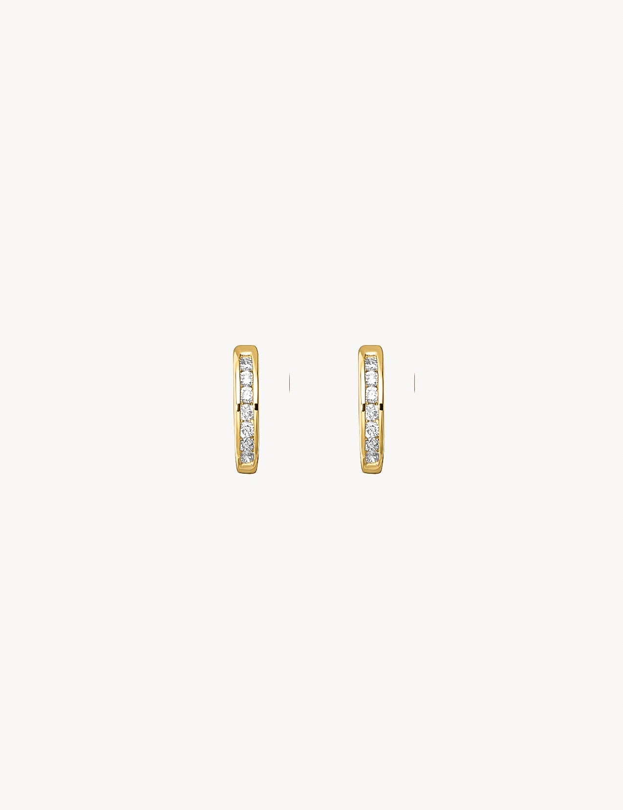 The Gleam 9ct Gold Diamond Huggie Earrings - Molten Store