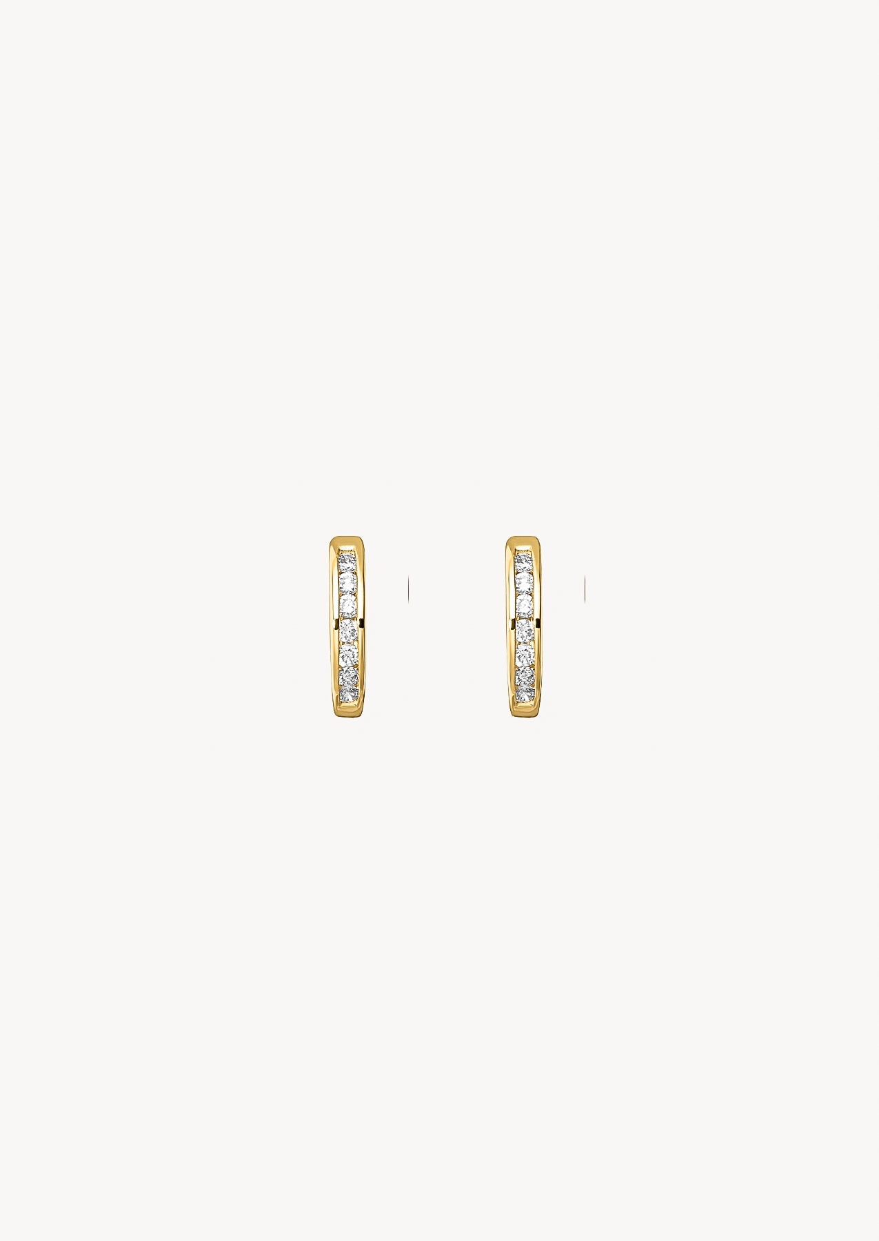 The Gleam 9ct Gold Diamond Huggie Earrings - Molten Store