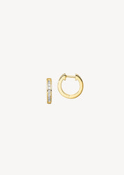 The Gleam 9ct Gold Diamond Huggie Earrings - Molten Store
