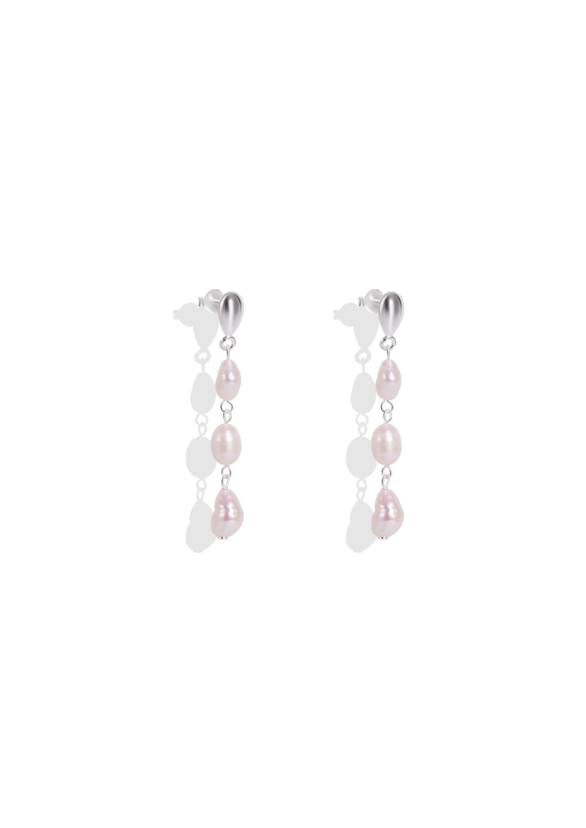 The Gleam Pearl Silver Drop Earrings - Molten Store