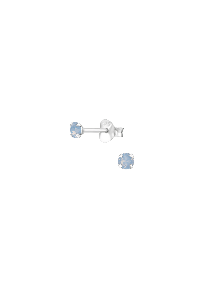 The Gumdrop Bubble Gum Crystal Sterling Silver Stud Earrings