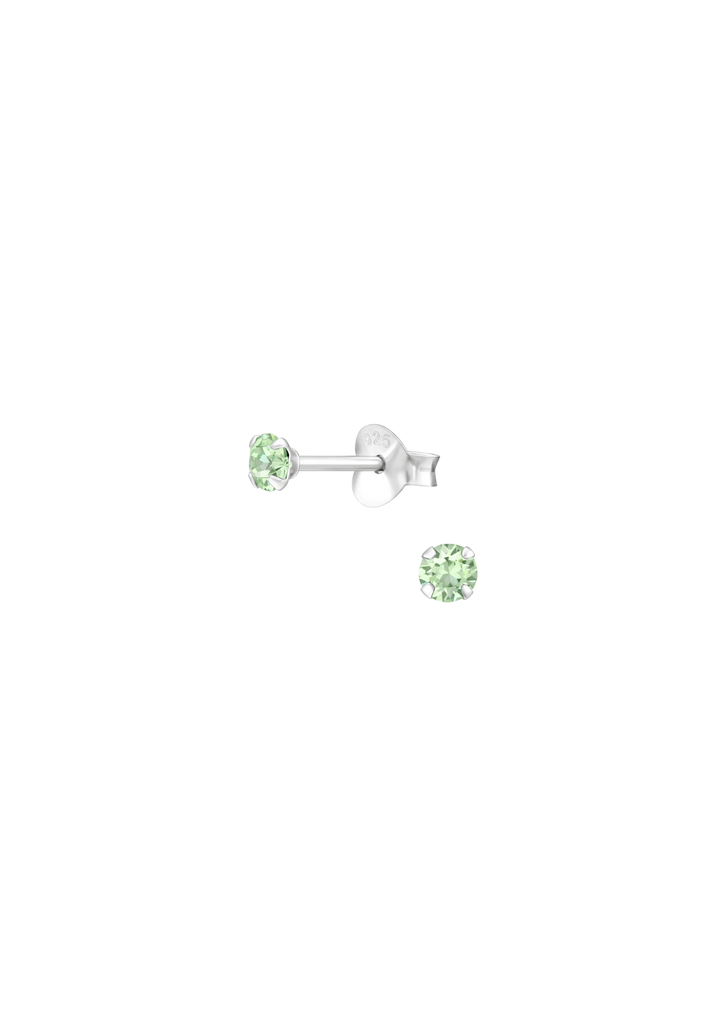 The Gumdrop Mint Sterling Silver Crystal Stud Earrings - Molten Store