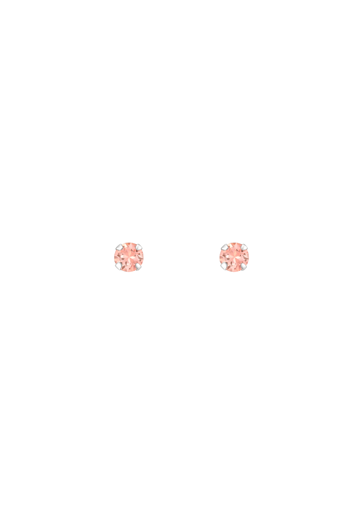 The Gumdrop Peach Sterling Silver Crystal Stud Earrings - Molten Store