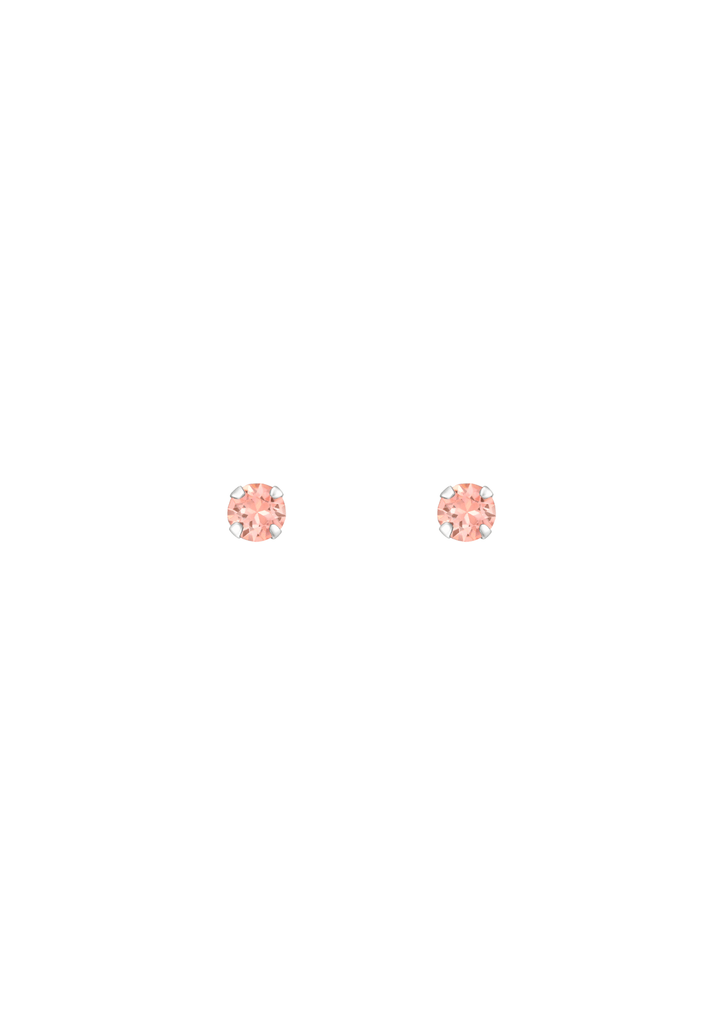 The Gumdrop Peach Sterling Silver Crystal Stud Earrings - Molten Store