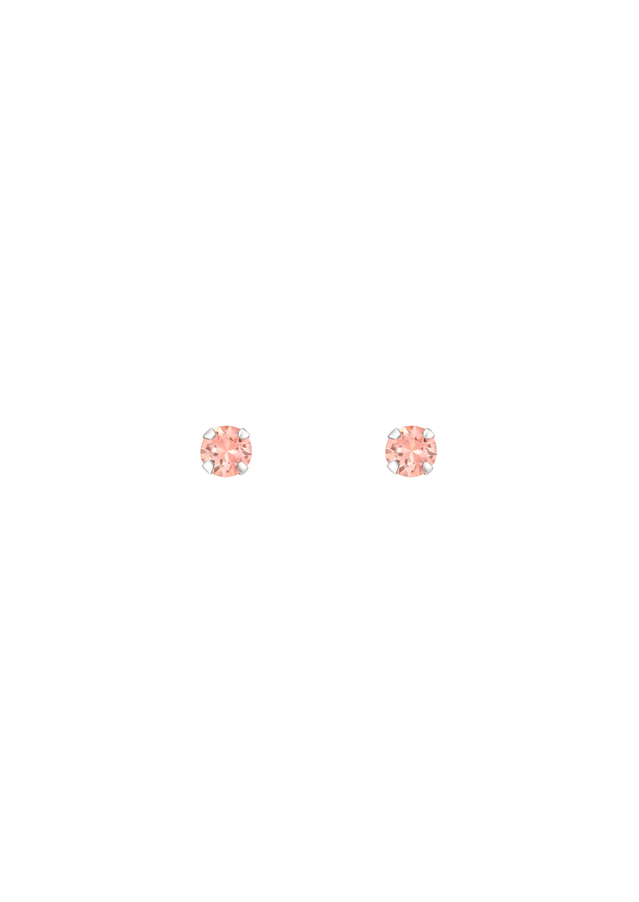The Gumdrop Peach Sterling Silver Crystal Stud Earrings - Molten Store