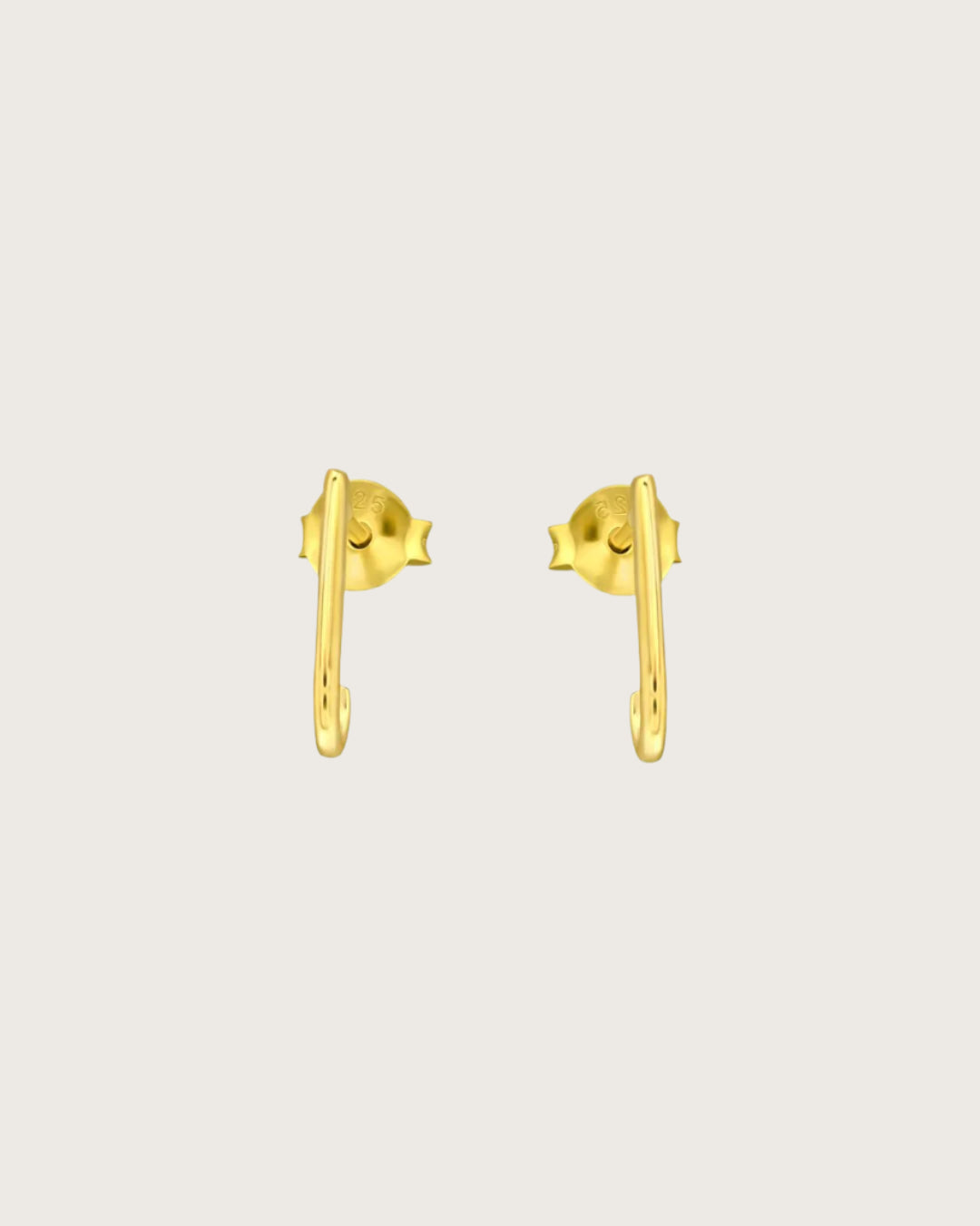 The Harmony 14ct Gold Vermeil Curved Drop Earrings - Molten Store