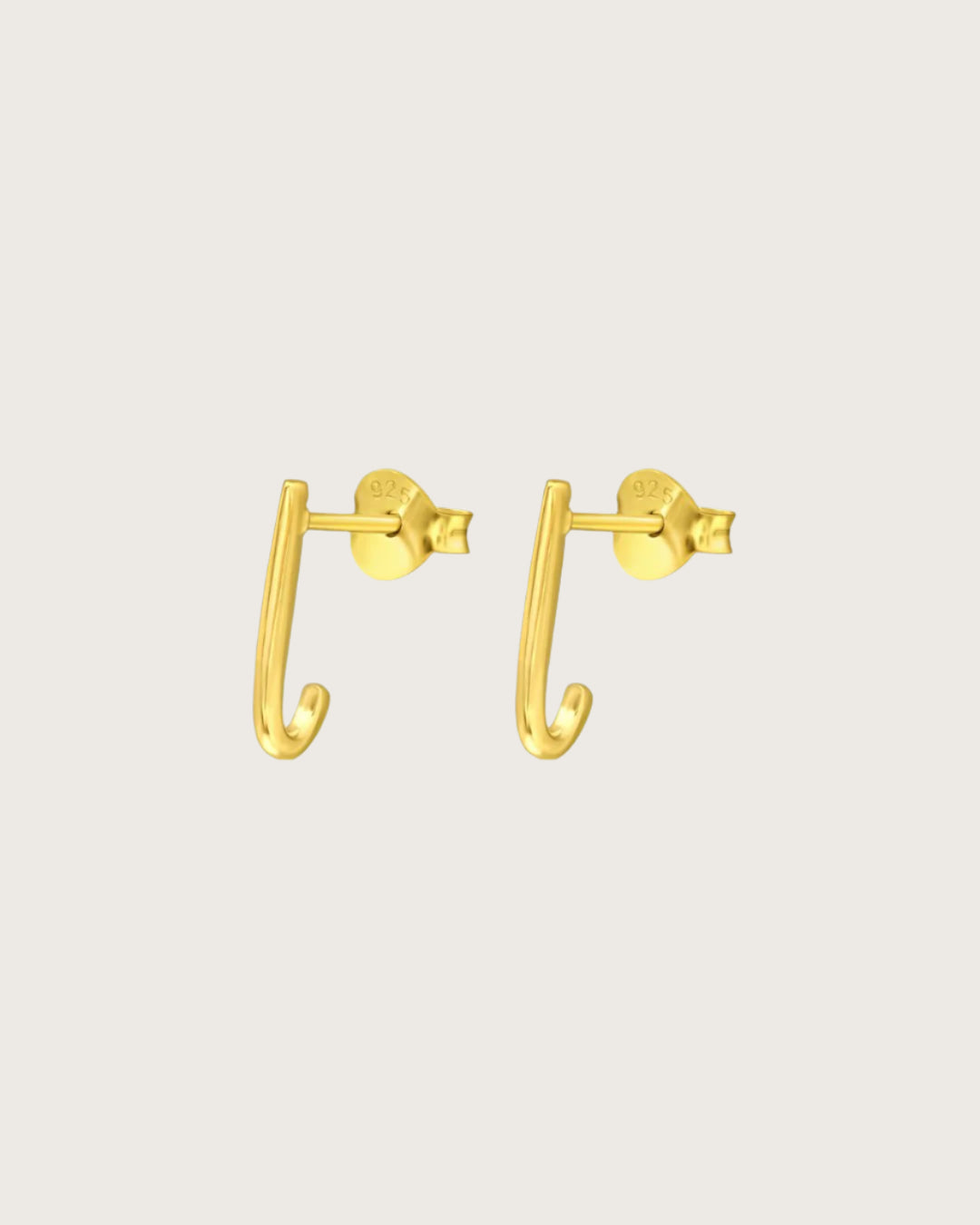 The Harmony 14ct Gold Vermeil Curved Drop Earrings - Molten Store