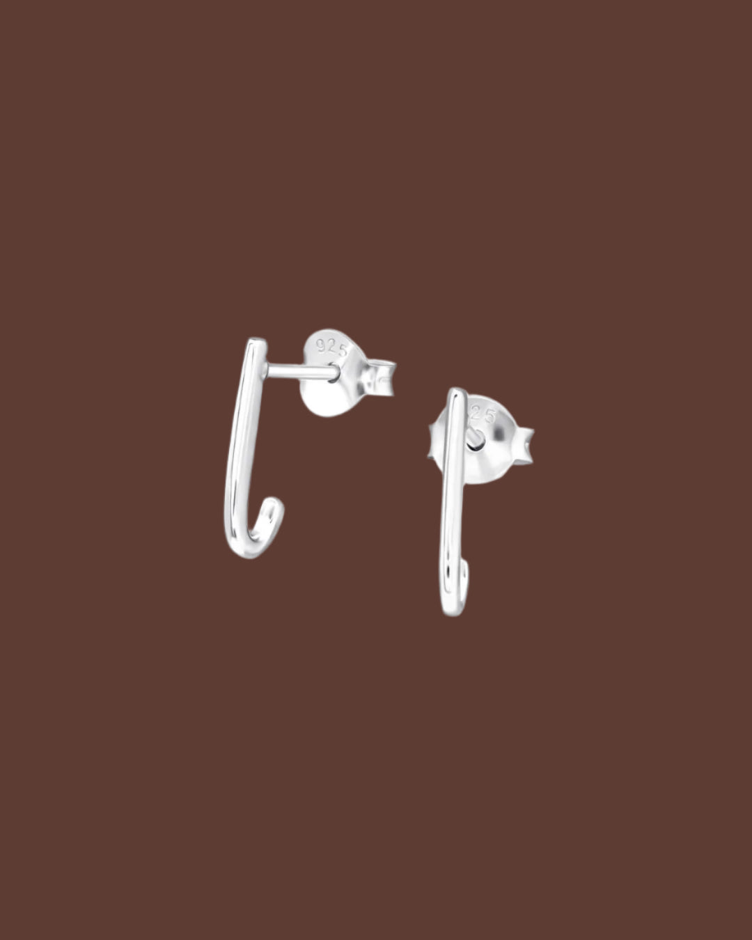 The Harmony Sterling Silver Curved Drop Earrings - Molten Store