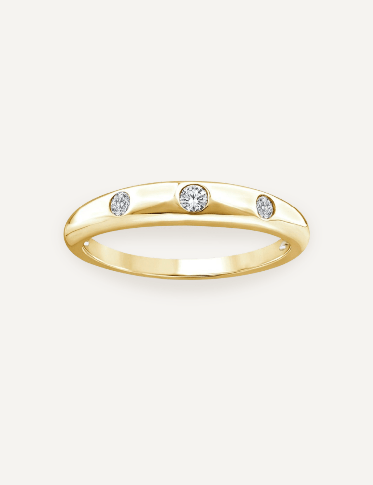 The Harriet 9ct Gold Diamond Three Stone Ring - Molten Store
