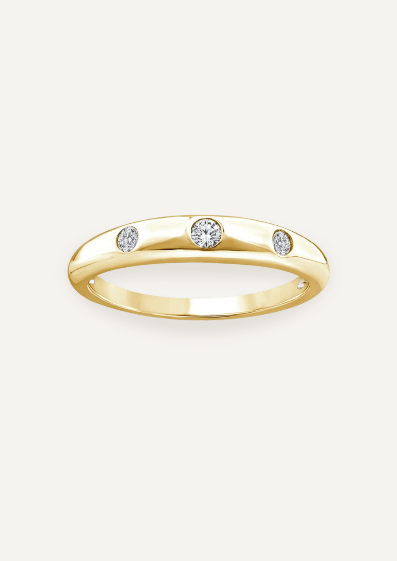 The Harriet 9ct Gold Diamond Three Stone Ring - Molten Store