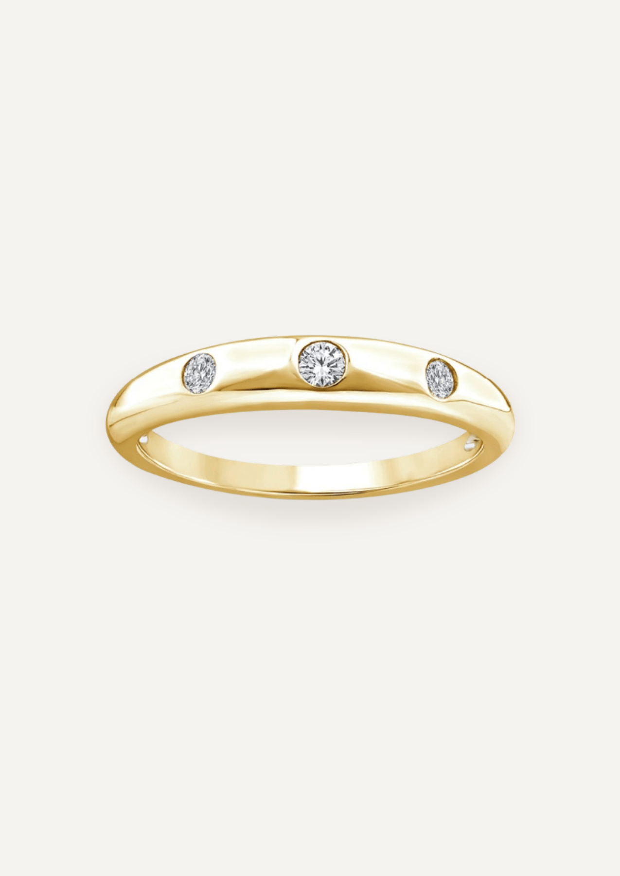 The Harriet 9ct Gold Diamond Three Stone Ring - Molten Store