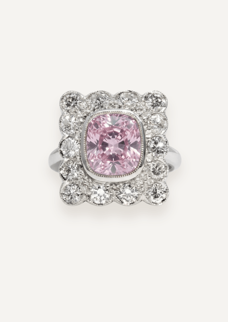 The Hazel Ring with Cushion Plum Spinel