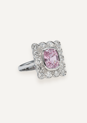 The Hazel Ring with 4.01ct Cushion Plum Spinel - Molten Store