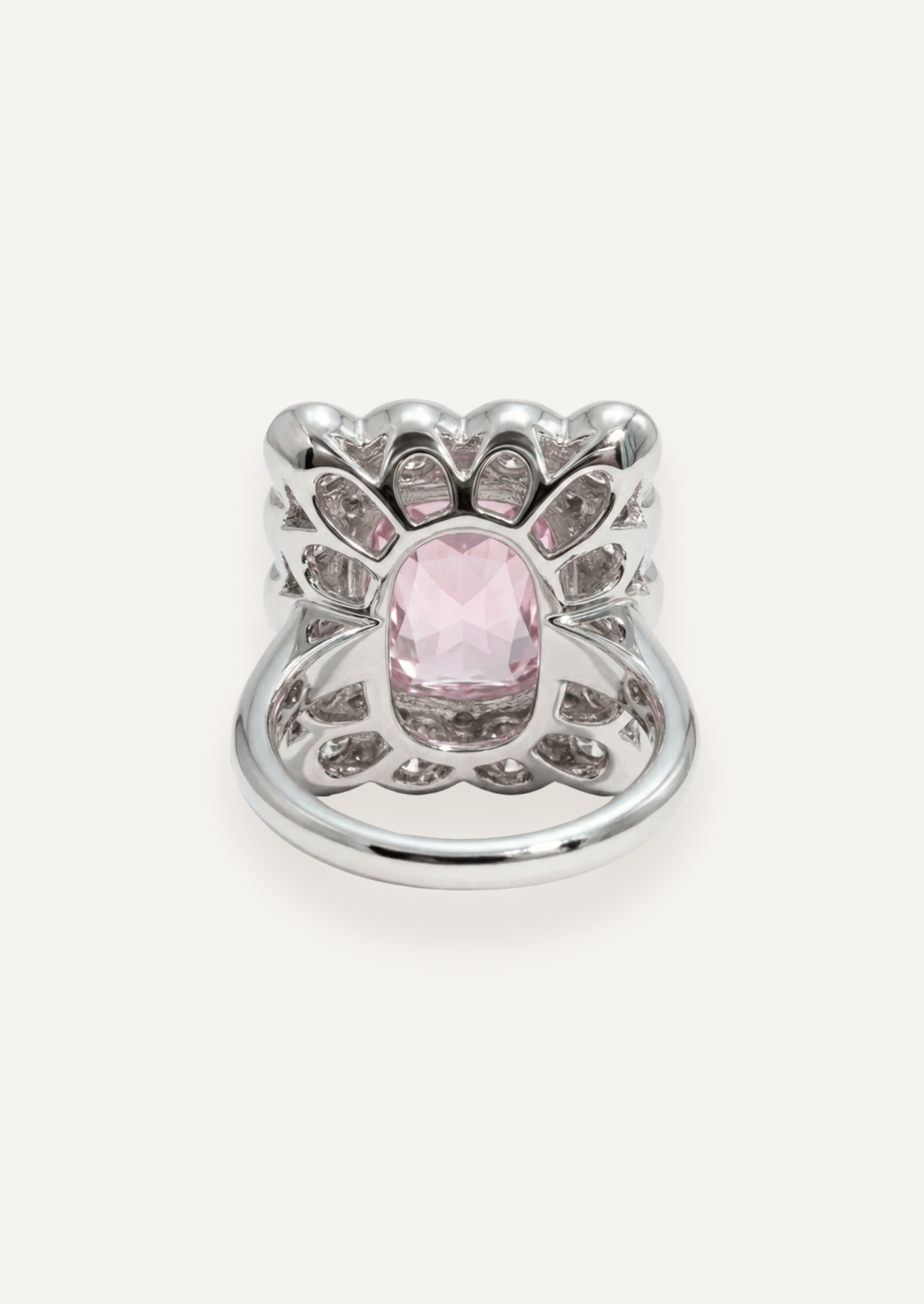 The Hazel Ring with 4.01ct Cushion Plum Spinel - Molten Store