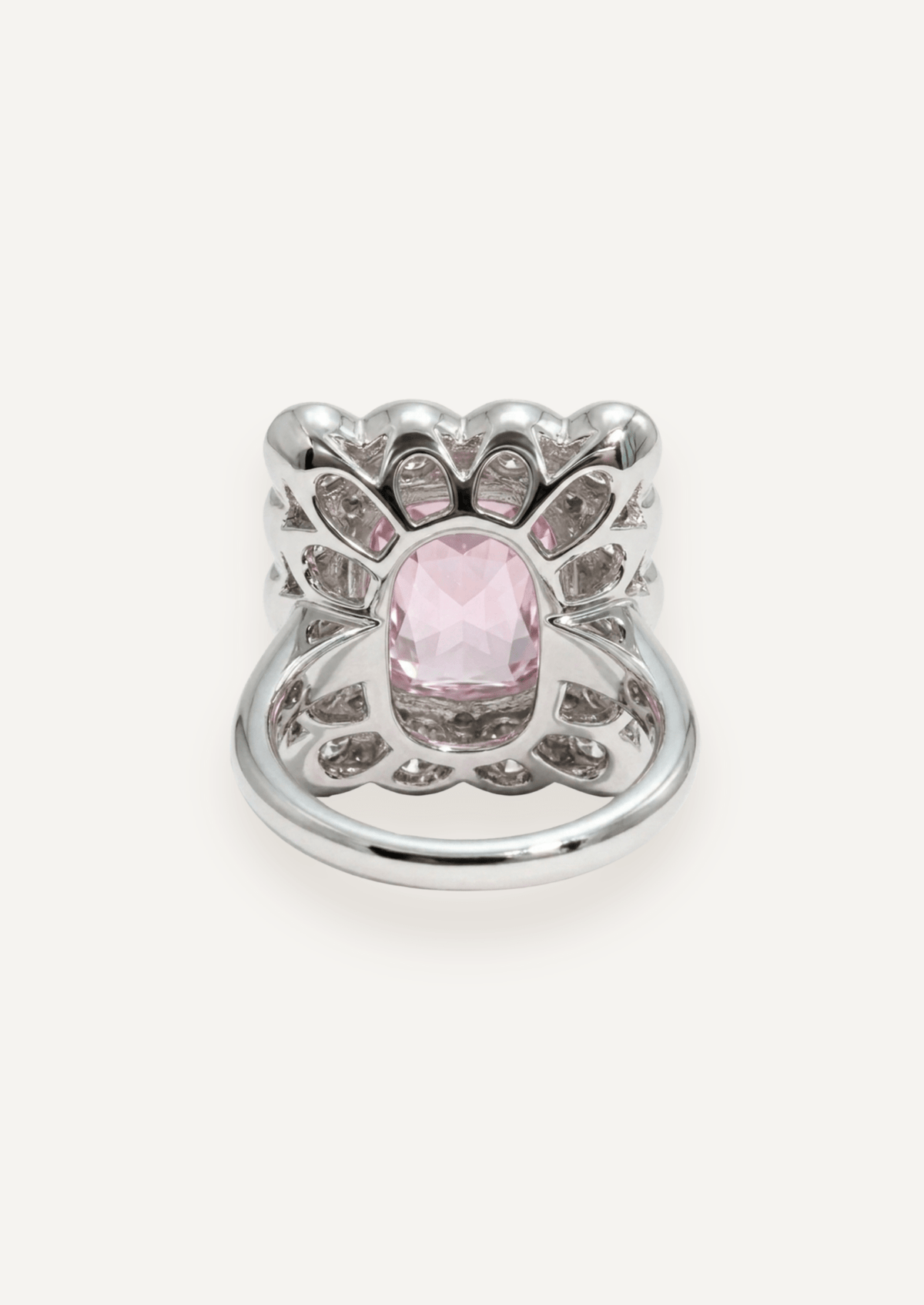 The Hazel Ring with 4.01ct Cushion Plum Spinel - Molten Store