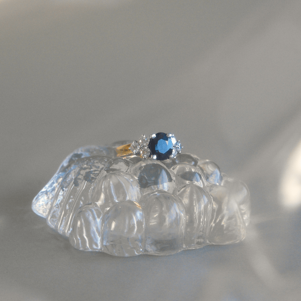 The Henrietta 18ct Yellow Gold Ring with 1.63ct Blue Sapphire - Molten Store