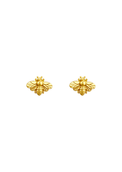 The Honey Bee 14ct Gold Vermeil Stud Earrings - Molten Store